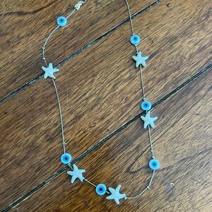 Starfish and Evil Eye Necklace